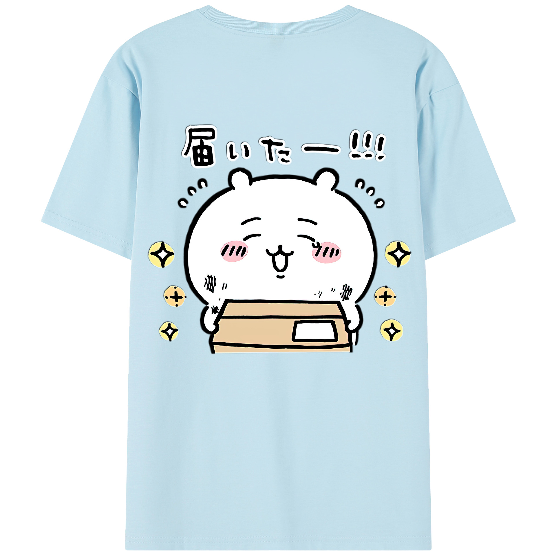（画像用） ちいかわ ちいかわ Chii-kawa chiikawa 綿100％半袖Tシャツ（背面プリント）